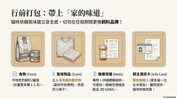 貓住宿的checklist