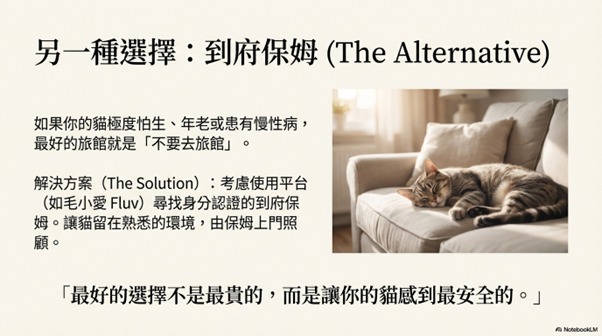 貓旅館推薦的另一個選擇：到府保姆